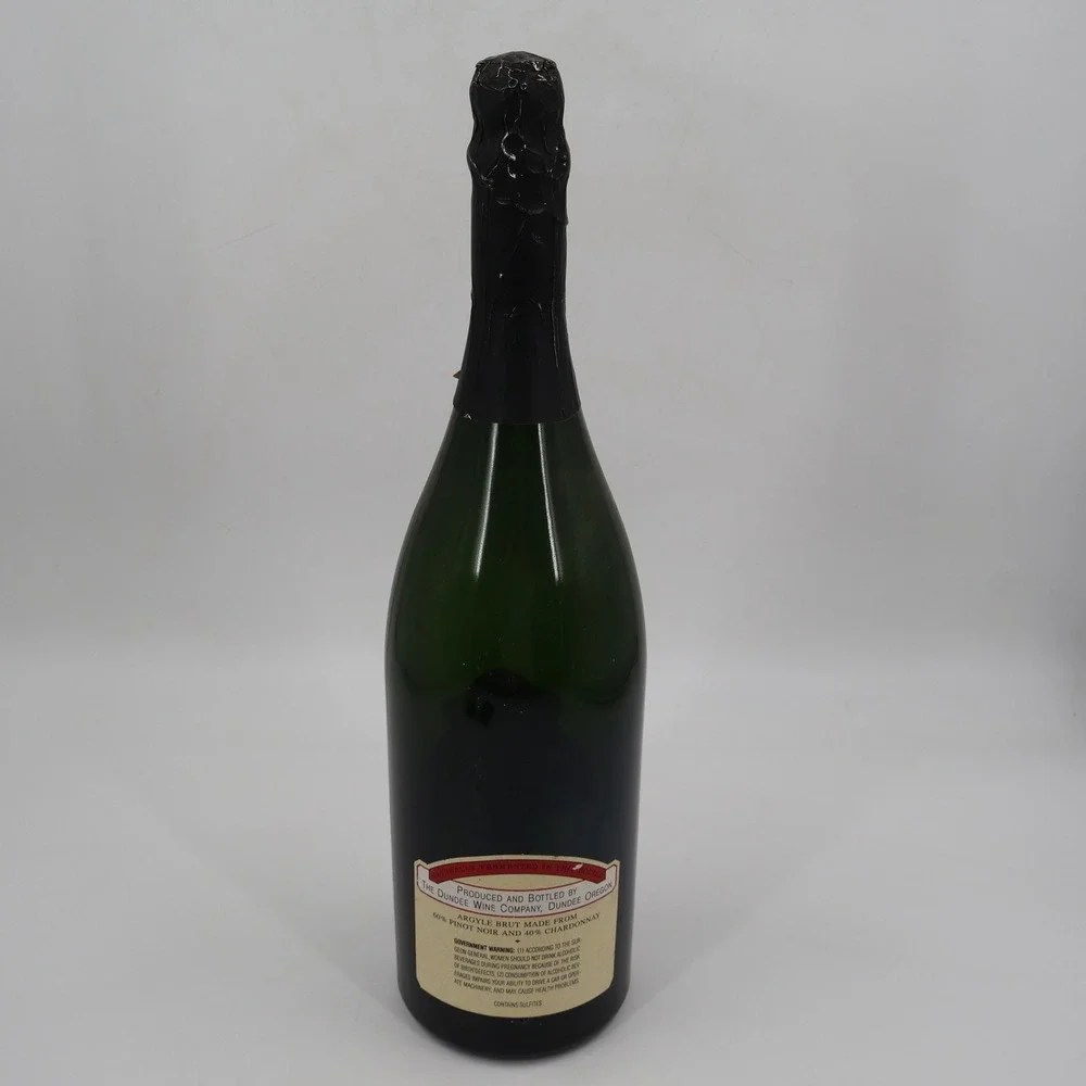 Argyle Brut Oregon Sparkling Wine 3L Empty Bottle 1989 Willamette Valley Green